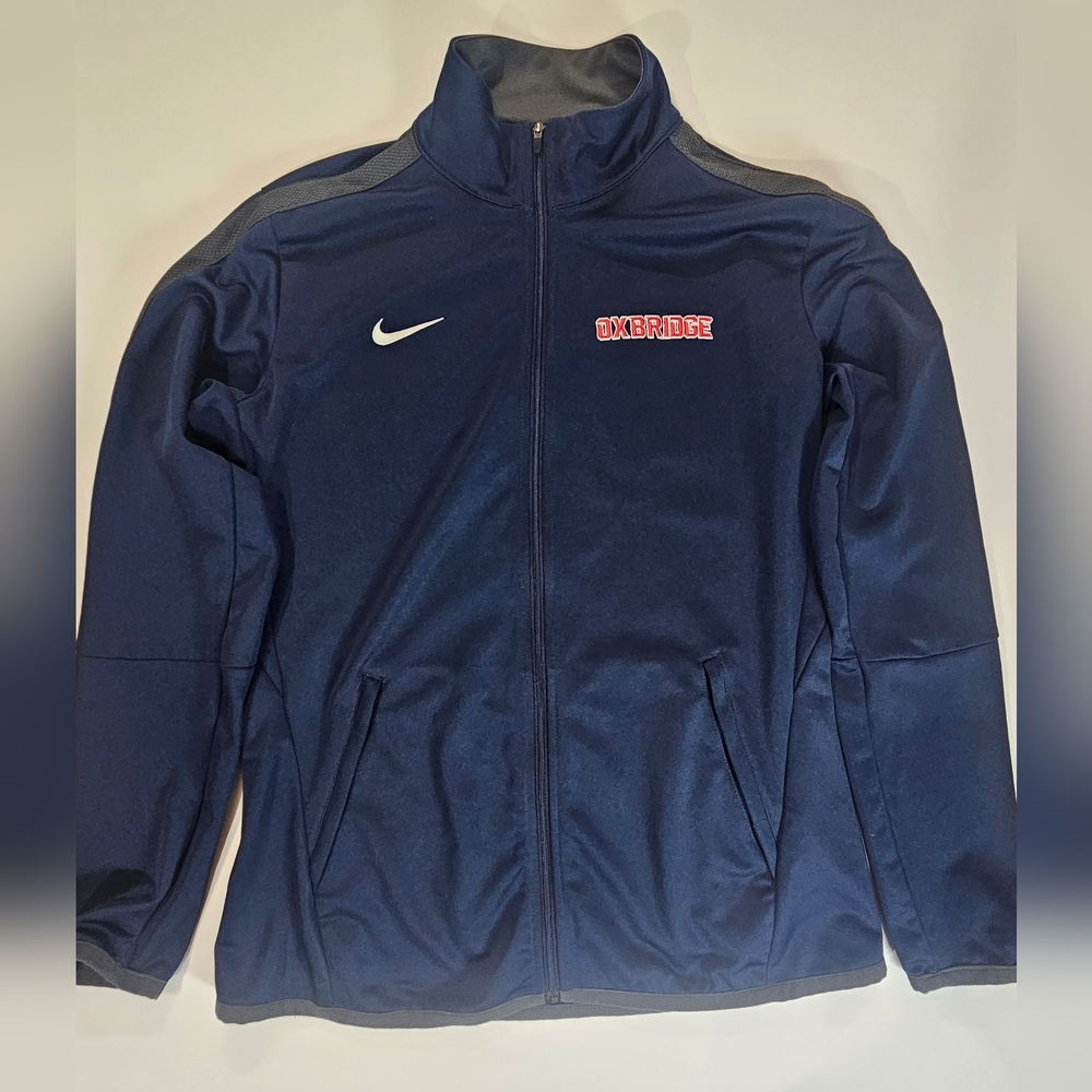 Nike Oxbridge Academy Athletic Pullover Mens Size Medium‎ Navy Blue Full Zip